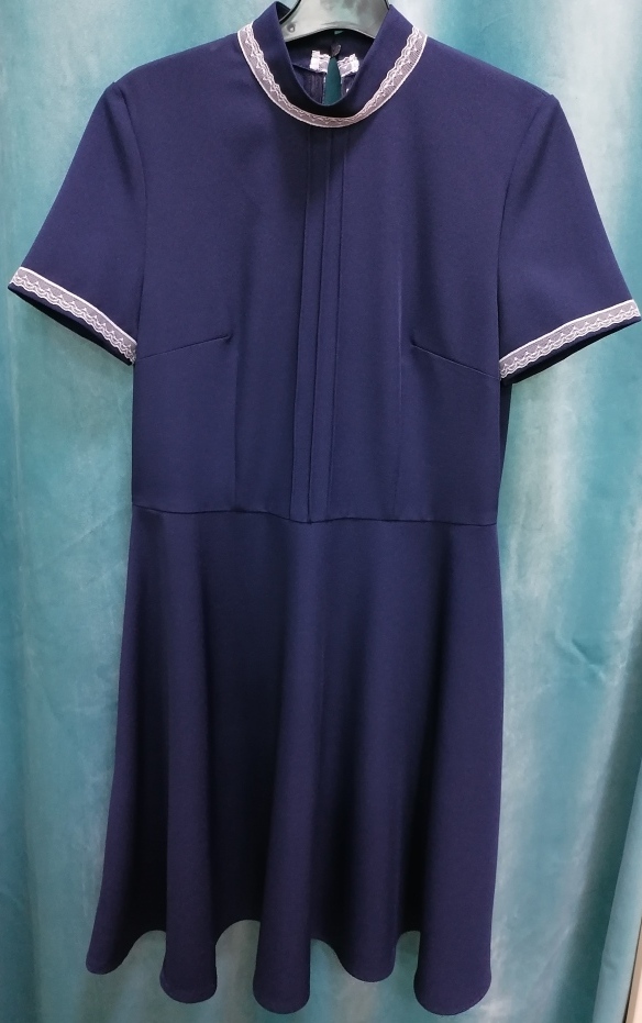 Платье для девочки короткий рукав "Выпускница" цв. черный, синий