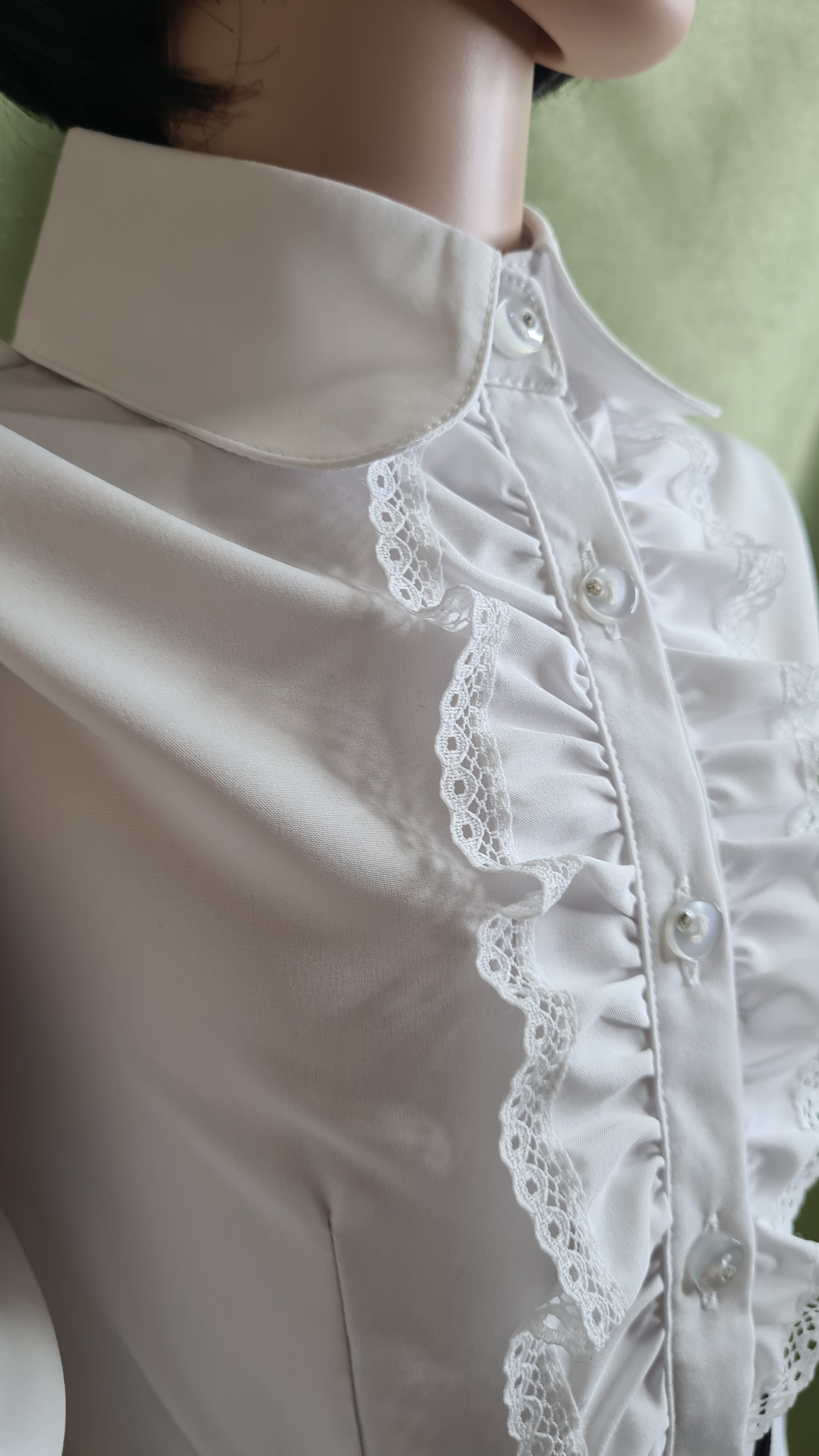 Блузка для девочки "Тереза Карен" с жабо (6039)