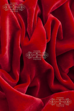 Трикотажное полотно ворсовое Бархат стрейч, 97%поли, 3% спандекс, 250г/м2, шир.150см, Цв.13/Красный