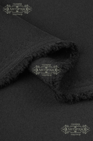 Ткань костюмная Пикассо, 95%Р, 5%S, #2 Black/черный, шир. 150 см, 220 г/м2